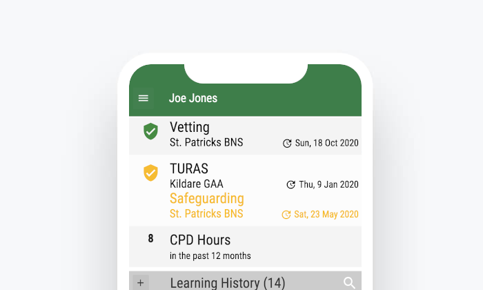 Continuous Learning Record (CPD) for Coaches